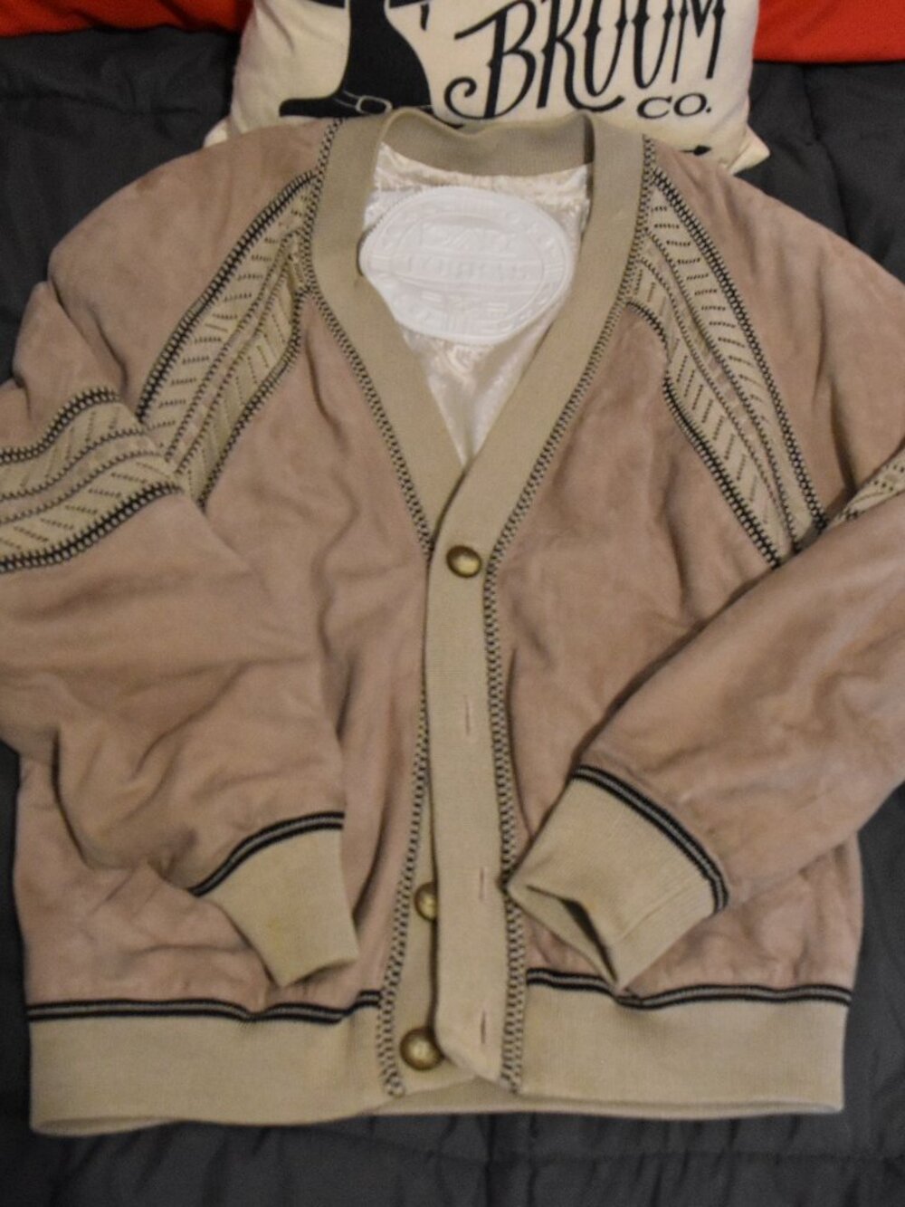 Authentic Torras Made In Spain Suede Button Up Jacket Size M (40 Euro)